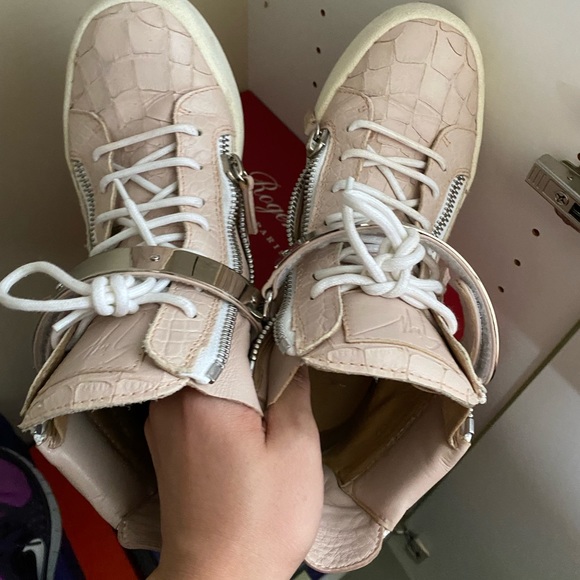 COPY - GIUSEPPE ZANOTTI sneaker boot in pink leather - Picture 3 of 5